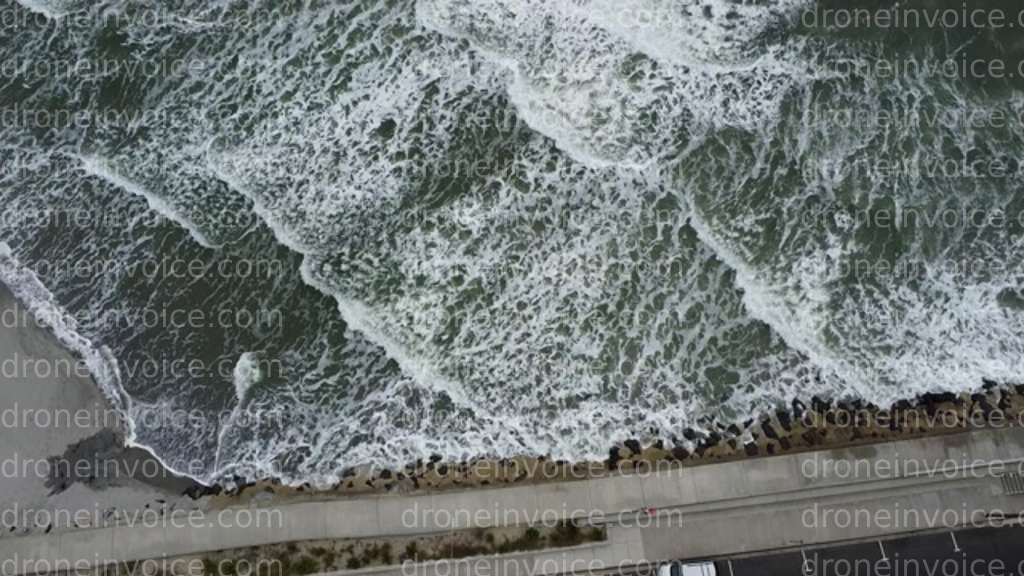 Cover for white foaming waves of ocean surf