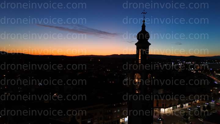 Cover for Beautiful Sunset over the Sanctuary of San Bartolomeo, Mestrino, Italy