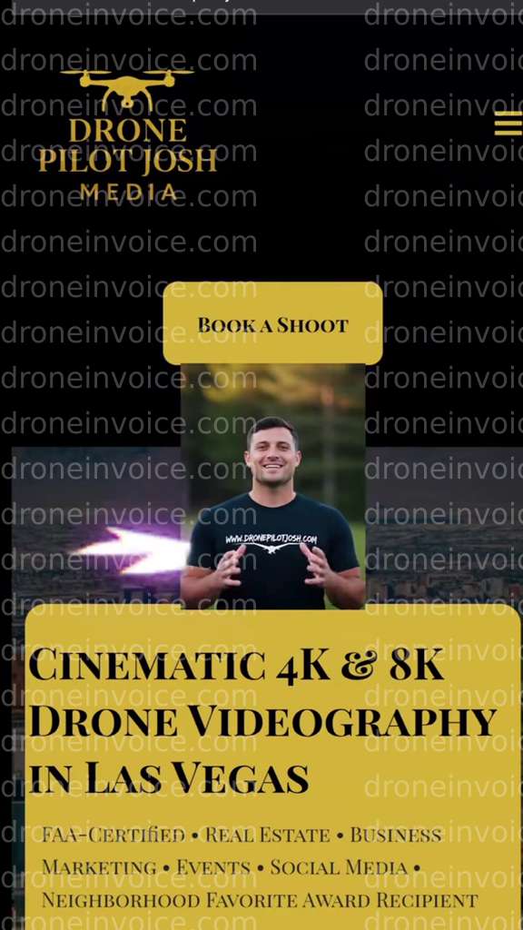 Cover for www-dronepilotjosh-com's Portfolio Upload Invoice