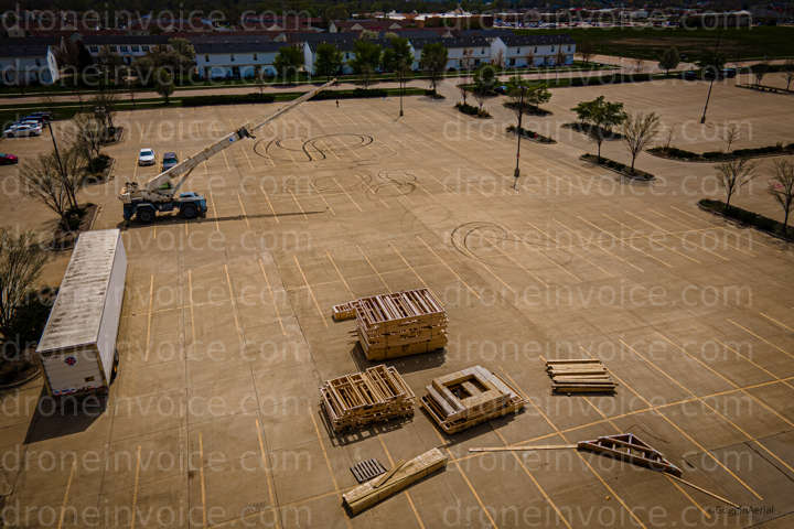 Cover for Parking Lot Construction