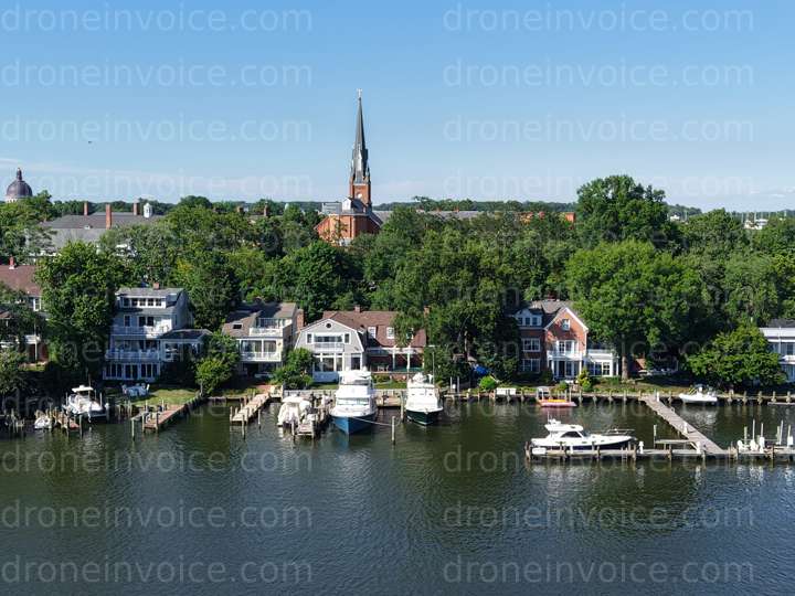 Cover for Waterfront Houses with Church Steeple