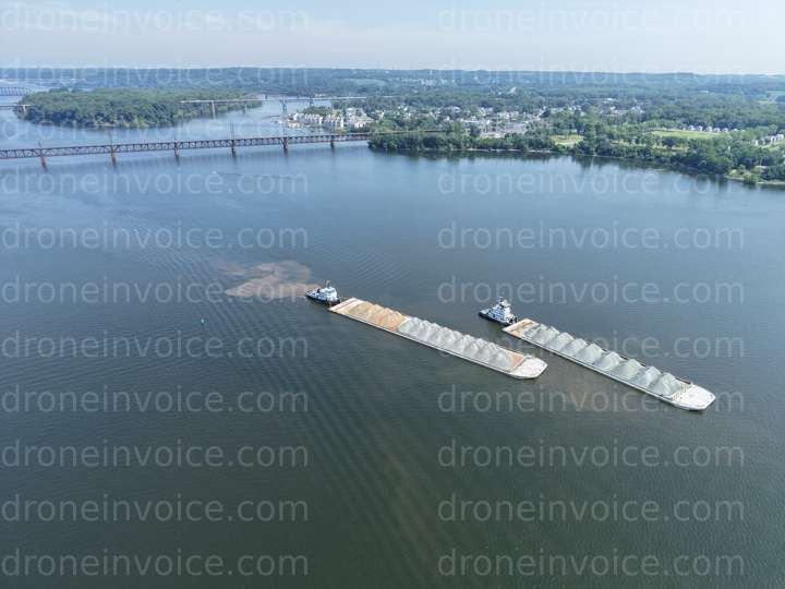 Cover for Collection of River Barges and Tugboats