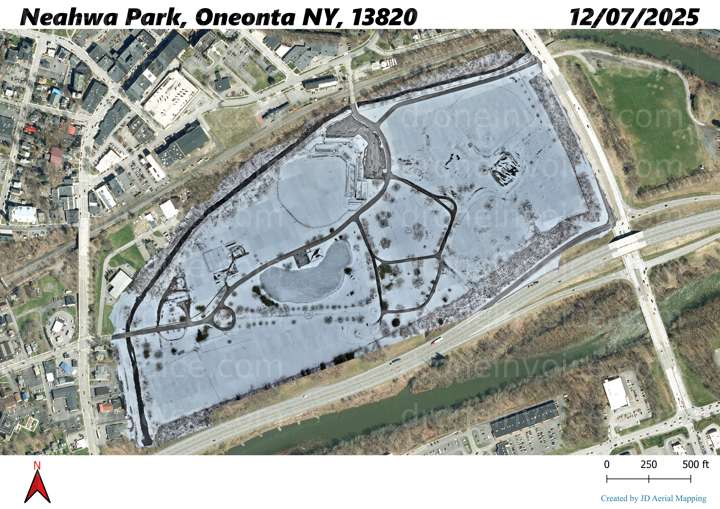 Cover for Neahwa Park Orthomosaic & Full Raw Dataset 1,000 Images (Oneonta, NY 12/06/2025)