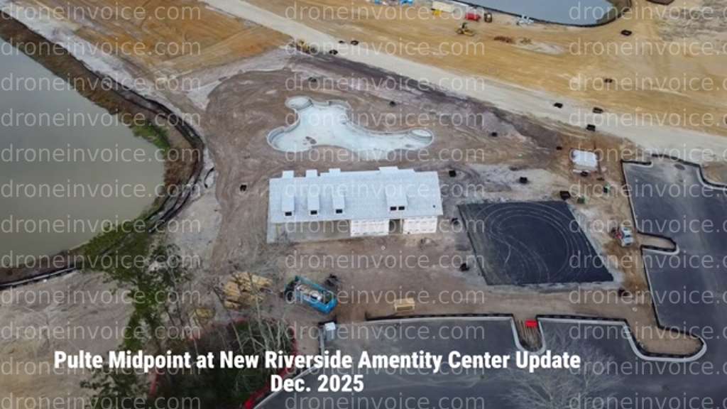Cover for New Riverside Amenity Center Aerial Construction Progress